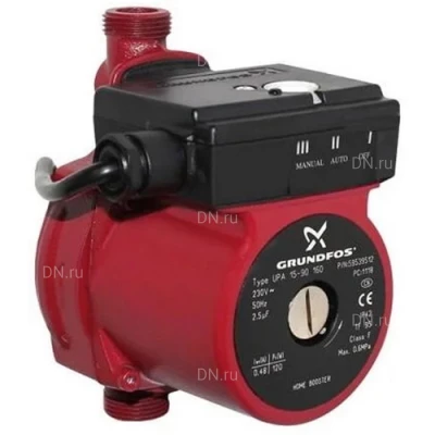 Насосы повысительные Grundfos UPA поверхностные, корпус - чугун, мощность - 0.12кВт, напор - 9м, производительность - 32л/мин, 220В