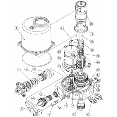 Эскиз деталировки электроприводов ГЗ-ОФ К 220В