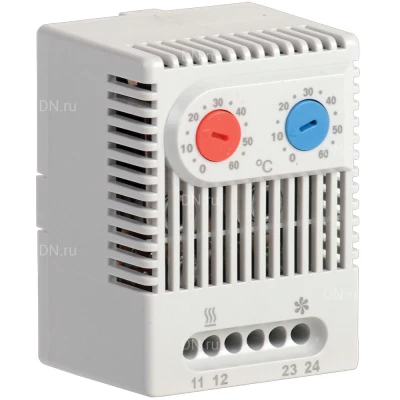 Термостат IEK УККт двухканальный NO+NO, регулировка от 0 до 60°С YCE-DTNO-NO-60