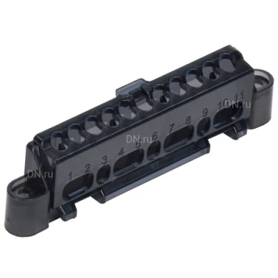 Суппорты IEK TEKFOR для шин в корпусе, корпус - пластик, цвет - черный