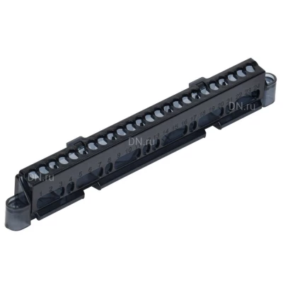 Суппорт IEK TEKFOR для шин в корпусе, ширина - 8 модулей, корпус - пластик, цвет - черный TF-KP00D-S-08