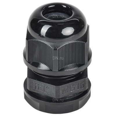 Сальник IEK MG 16, диаметр проводника 6-10мм, корпус - полиамид, цвет - черный, упаковка - 1шт, IP68 YSA20-08-16-68-K02