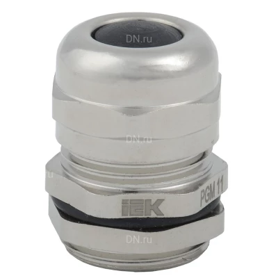 Сальник IEK PGM 11, диаметр проводника 5-10мм, корпус - латунь, цвет - серый, упаковка - 20шт, IP68 YSA50-10-18-68-K23