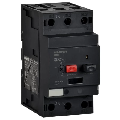 Пускатель IEK MASTER ПРК64-25 номинальный ток - 25А, диапазон уставки тока расцепления - 16-25А Ue, 660В DMS22-25