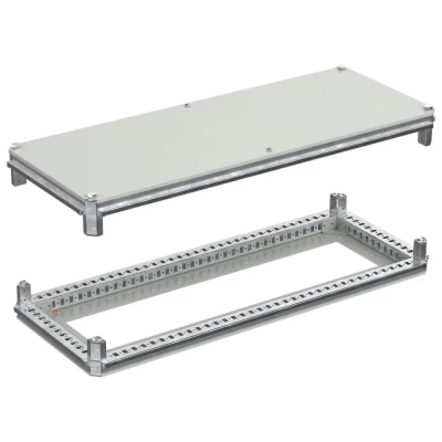 Крыша и основание IEK FORMAT 400х1000мм, под фланец, ширина - 400мм, глубина - 1000мм, материал - сталь, с порошковым покрытием, цвет - серый, FO-00-KOF-040-100