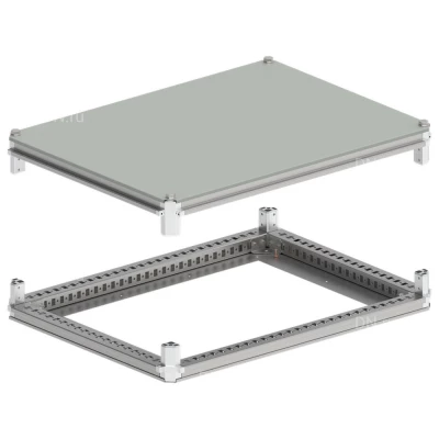 Крыша и основание IEK FORMAT 800х600мм, под фланец, ширина - 800мм, глубина - 600мм, материал - сталь, с порошковым покрытием, цвет - серый, FO-00-KOF-080-060