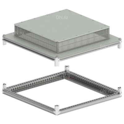 Крыша и основание IEK FORMAT 800х800мм, под фланец, ширина - 800мм, глубина - 800мм, материал - сталь, с порошковым покрытием, IP31, цвет - серый, FO-00-KOF-080-080-31