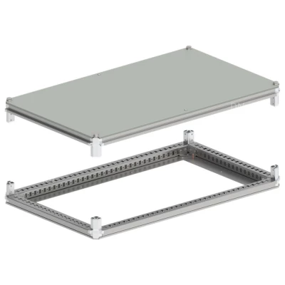 Крыша и основание IEK FORMAT 1000х600мм, под фланец, ширина - 1000мм, глубина - 600мм, материал - сталь, с порошковым покрытием, цвет - серый, FO-00-KOF-100-060