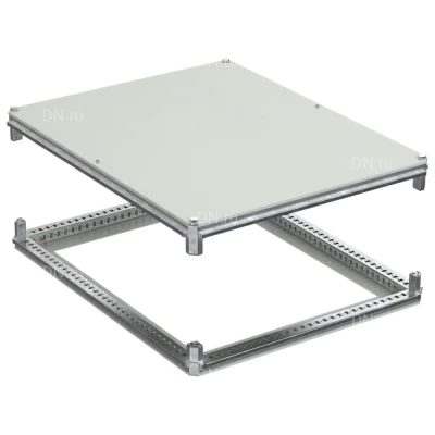 Крыша и основание IEK FORMAT 1000х800мм, под фланец, ширина - 1000мм, глубина - 800мм, материал - сталь, с порошковым покрытием, цвет - серый, FO-00-KOF-100-080