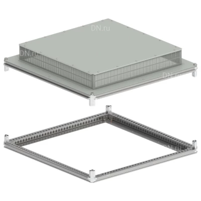 Крыша и основание IEK FORMAT 1000х1000мм, под фланец, ширина - 1000мм, глубина - 1000мм, материал - сталь, с порошковым покрытием, IP31, цвет - серый, FO-00-KOF-100-100-31