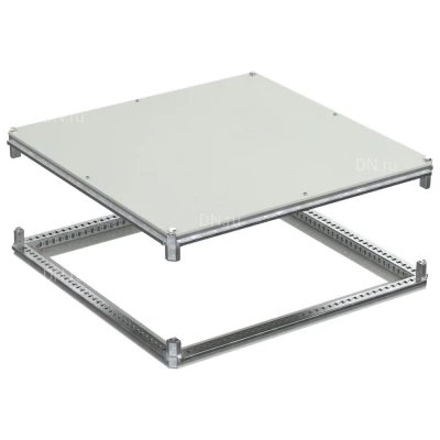 Крыша и основание IEK FORMAT 1000х1000мм, под фланец, ширина - 1000мм, глубина - 1000мм, материал - сталь, с порошковым покрытием, цвет - серый, FO-00-KOF-100-100