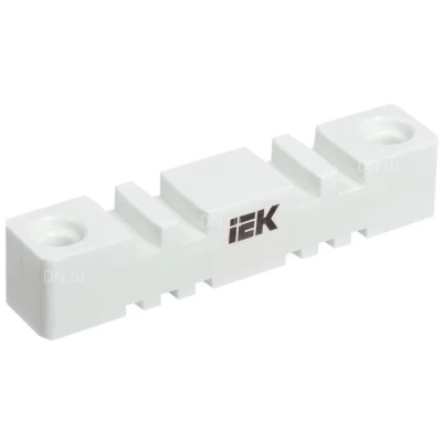 Изолятор шинный IEK 2P 180мм плоский, для шин 5мм и 10мм, длина - 180мм, материал - полиэстер, цвет - белый, YIS40-2-180 (кратно 2шт)