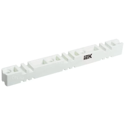 Изолятор шинный IEK 3P 370мм плоский, для шин 5мм и 10мм, длина - 370мм, материал - полиэстер, цвет - белый, YIS40-3-370 (кратно 2шт)