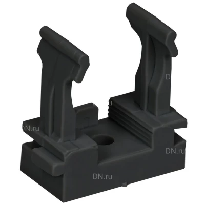 Держатель с защелкой IEK Elasta CFM Дн25 для гофрированных труб, под монтажный пистолет, материал - пластик, цвет - черный ET-TA10D-CFM-025-K02-100
