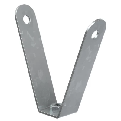 Крепление к профнастилу IEK М10 V-образное, ширина - 85мм, высота - 120мм, корпус - сталь, CLP1M-VP-10-R (упаковка 100шт)