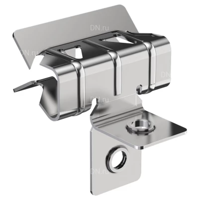 Зажим балочный IEK HDZ 1-5мм с отгибом и резьбой М8, вертикальный, корпус - сталь, CME21-BZOR-08-HDZ (упаковка 1шт)