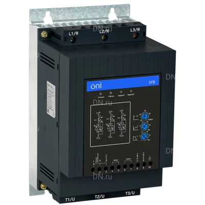 Устройство плавного пуска ONI SFB-33-45-A-10 Modbus мощность двигателя - 45кВт, номинальный ток - 90А, напряжение - 380В, Uупр - 110-220В, степень защиты - IP20