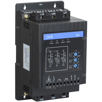 Устройство плавного пуска ONI SFB-33-D75-A-10 Modbus мощность двигателя - 7.5кВт, номинальный ток - 15А, напряжение - 380В, Uупр - 110-220В, степень защиты - IP20