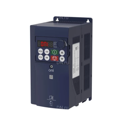 Преобразователь частоты ONI FC-230-33-040T со встроенным тормозным модулем, мощность - 4кВт, номинальный ток - 9А, количество фаз - 3, напряжение питания - 380В