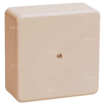 Коробка распаячная IEK КМ41212-02 для открытой проводки безгалогенная (HF), 75х75x20мм, 6 клемм 6мм2, материал - полистирол, цвет - слоновая кость, IP40 UKO10-075-075-020-K32