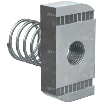 Гайки канальные IEK с пружиной, корпус - оцинкованная сталь