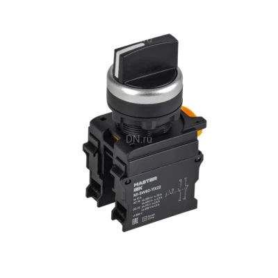 Переключатель IEK MASTER MI-SW60-20X3-5-24-3-K02 2NO 10А, черный, 3-позиционный, 2 полюса, степень защиты IP65