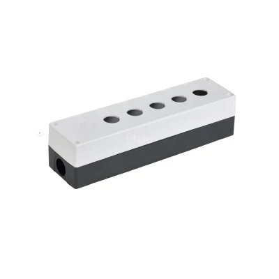 Корпус поста IEK КП105-Р Ду22, для кнопок управления 5 место, белый, степень защиты IP54