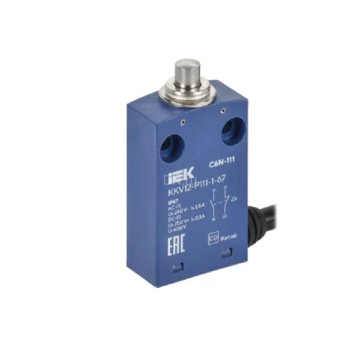 Выключатель концевой IEK KKV12-P111-1-67 элемент управления — поршень, напряжение питания 1.5А, степень защиты IP67