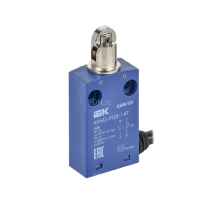 Выключатель концевой IEK KKV12-P122-1-67 элемент управления — роликовый эксцентрик, напряжение питания 1.5А, степень защиты IP67