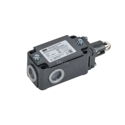 Выключатель путевой IEK ВП 15К-21А-221-54 У2.8 элемент управления — толкатель с роликом прямого действия, напряжение питания 0.8А, степень защиты IP54