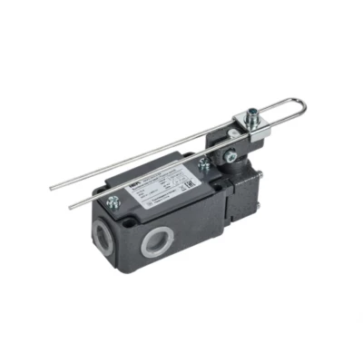 Выключатель путевой IEK ВП 15К-21А-261-54 У2.3 элемент управления — рычаг с регулировкой по длине полумгновенного действия, напряжение питания 0.8А, степень защиты IP54