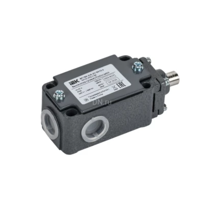 Выключатель путевой IEK ВП 15К-21А-221-54 У2.3 элемент управления — толкатель полумгновенного действия, напряжение питания 0.8А, степень защиты IP54