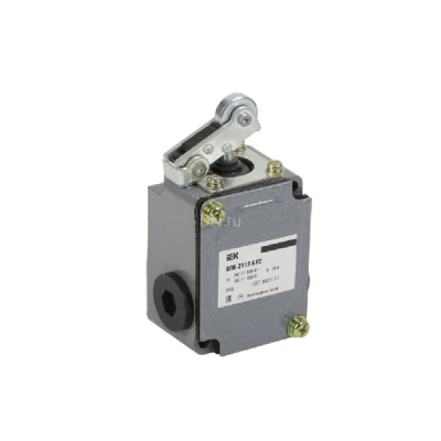 Выключатель концевой IEK ВПК-2112-БУ2 элемент управления — рычаг с роликом, напряжение питания 10А, степень защиты IP65