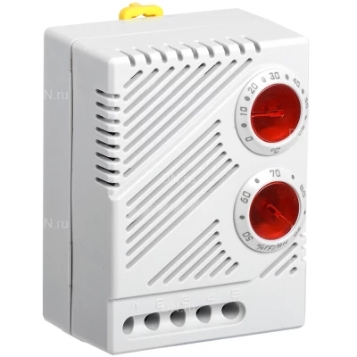 Гигротерм IEK УККгт диапазон регулировки температуры от 0 до +60°C, диапазон установки относительной влажности от 50 до 90% YCE-HT-00-60-50-90