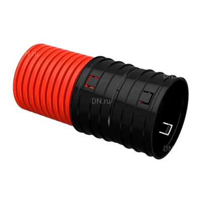 Трубы гофрированные IEK Elasta 125-200мм двустенные тяжелые, материал - ПНД, длина 6 м