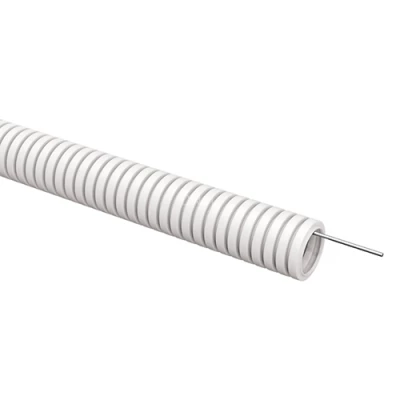 Трубы гофрированные IEK Elasta с зондом 16-32мм , материал - ПВХ, бухты 25-100м, цвет - белый