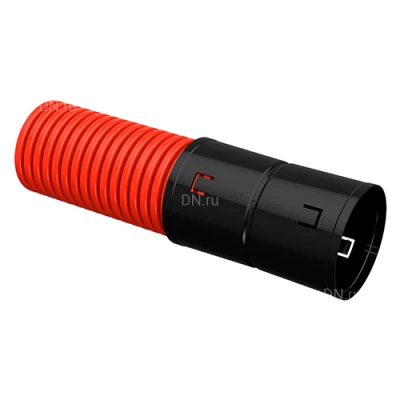 Трубы гофрированные IEK двустенные жесткие 110-160мм , материал - ПНД, длина 6м, цвет - красный