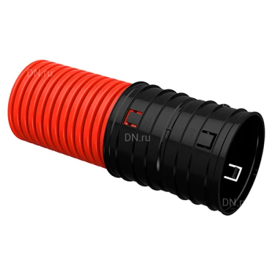 Трубы гофрированные IEK двустенные 40-160мм , материал - ПНД, бухты 25-150м, цвет - красный