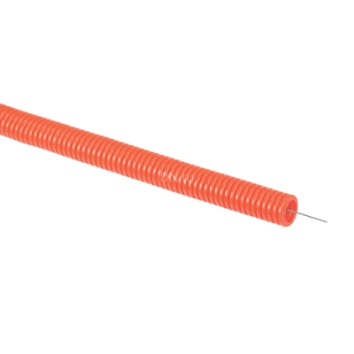 Трубы гофрированные IEK с зондом 16-50мм , материал - ПНД, бухты 15-50м, цвет - оранжевый