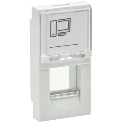 Панель лицевая Keystone IEK PRIMER 1 модуль, цвет - белый PR-KK40D-PLK-0-1-K01