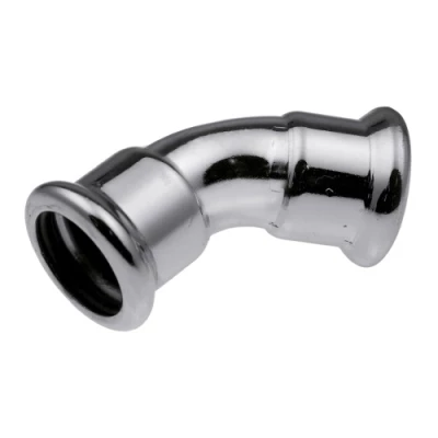 Отводы KAN-therm Steel Дн12-108 Ру16 45 °C, пресс / пресс, стальные, оцинкованные, для труб из углеродистой стали