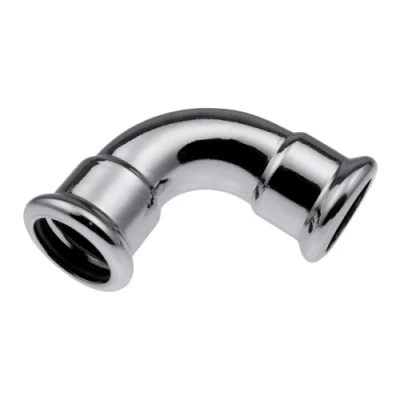 Отвод KAN-therm Steel Дн35х35 Ру16 90 °C, пресс / пресс, стальной, оцинкованный, для труб из углеродистой стали