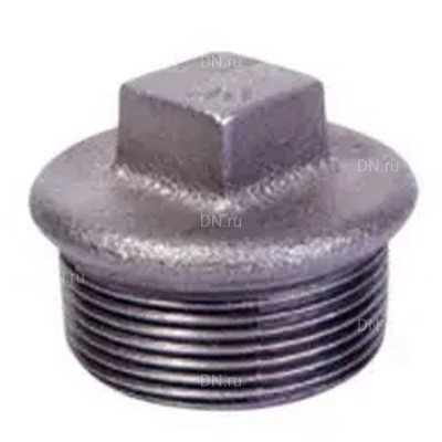 Заглушка Китай 1 1/2″ Ду40 наружная резьба, корпус - ковкий чугун, без покрытия