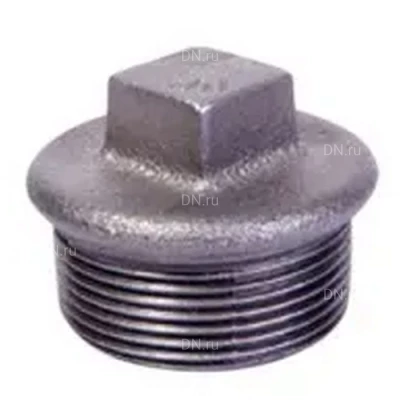 Заглушки Китай Ду15-50 наружная резьба, корпус - ковкий чугун, без покрытия