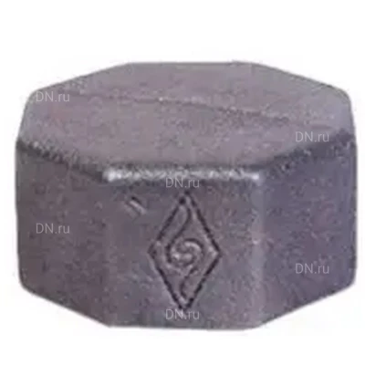 Заглушка Китай 1/2″ Ду15 внутренняя резьба, корпус - ковкий чугун, без покрытия