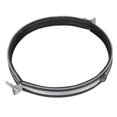 Хомут SHUFT NHV02001SH Ду200 для воздуховода, с резиновым профилем (гайка), материал корпуса - оцинкованная сталь, М8, упак. 50шт