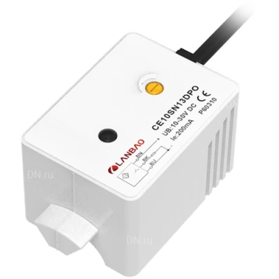 Датчики емкостные LANBAO CE10 прямоугольные, монтаж - незаподлицо,соединение - кабель 2м, материал корпуса - пластик, IP67