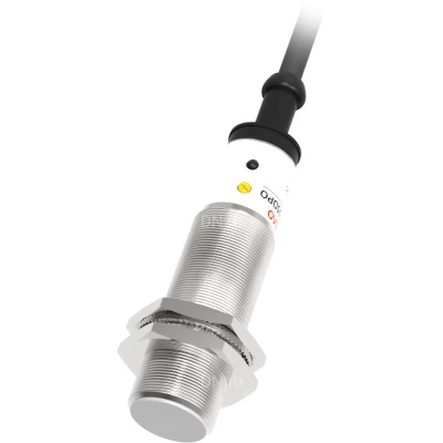 Датчик емкостный LANBAO CR18CF05DNO резьбовой, монтаж - заподлицо, расстояние срабатывания - 5мм, тип выходного сигнала - NPN NO, соединение - кабель 2м, материал корпуса - латунь никелированная, IP67