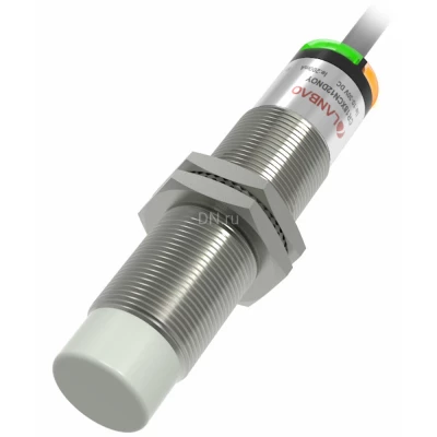 Датчик емкостный LANBAO CR18XCN12DPRY резьбовой, монтаж - незаподлицо, расстояние срабатывания - 12мм, тип выходного сигнала - PNP NO+NC, соединение - кабель 2м, материал корпуса - латунь никелированная, IP67
