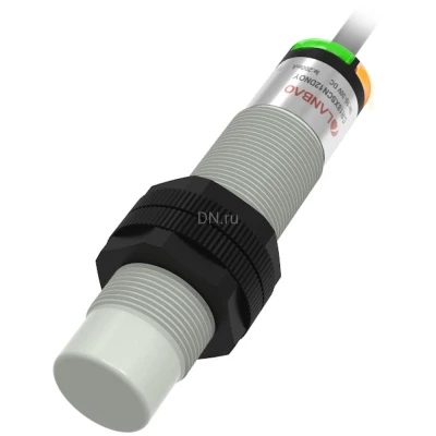 Датчик емкостный LANBAO CR18XSCN12DNOY резьбовой, монтаж - незаподлицо, расстояние срабатывания - 12мм, тип выходного сигнала - NPN NO, соединение - кабель 2м, материал корпуса - пластик, IP68